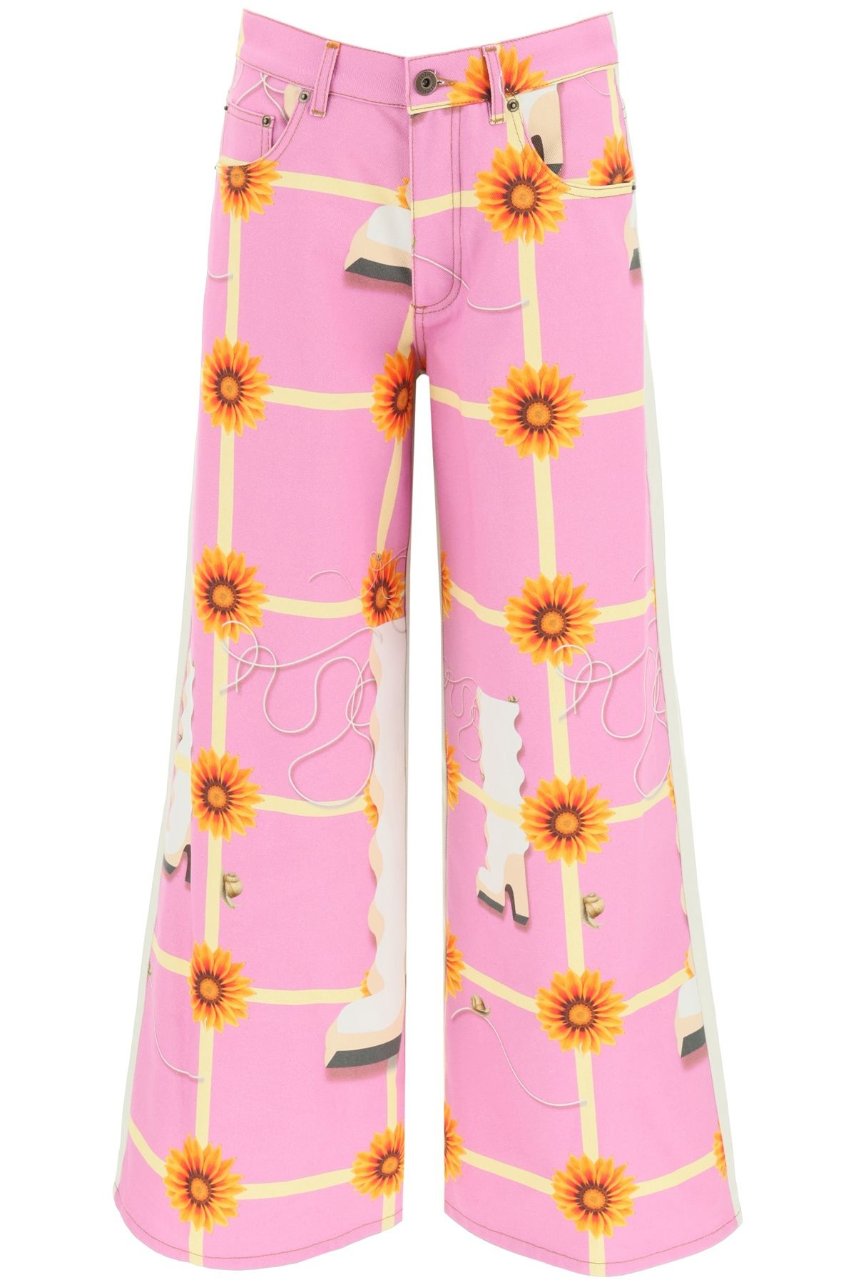 PRINTED FLARED TROUSERS - 1