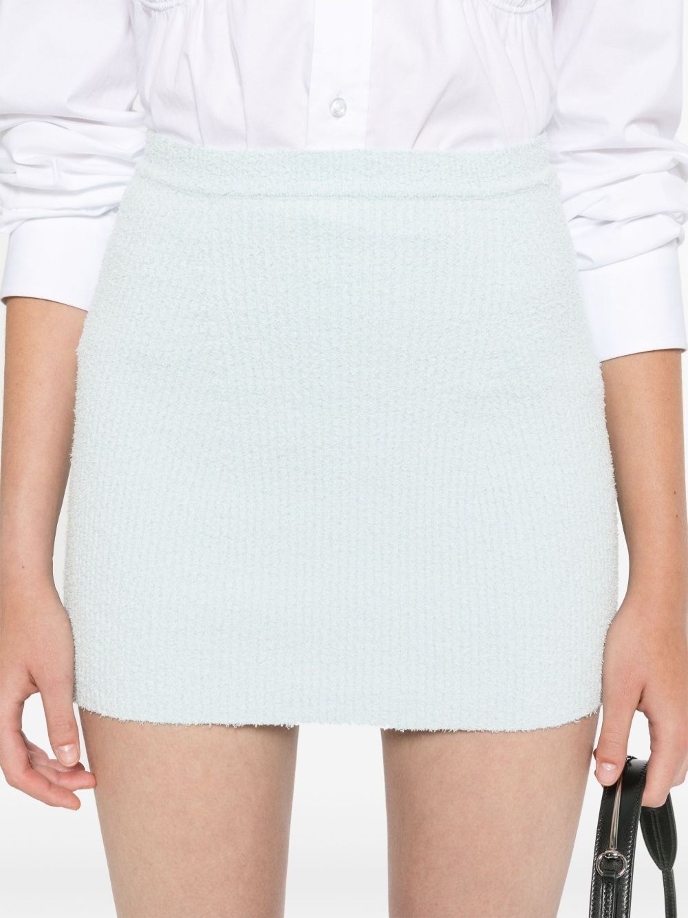 towelling-finish mini skirt - 5