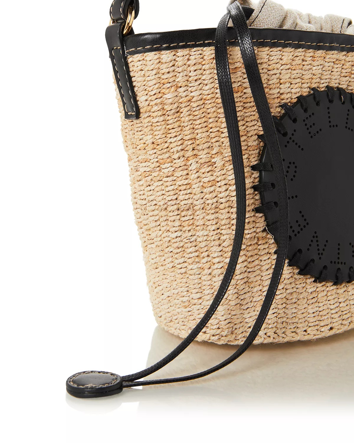バッグ Stella Logo Raffia Crossbody Bag Stella McCartney Raffia Crossbody Logo Bucket Bag