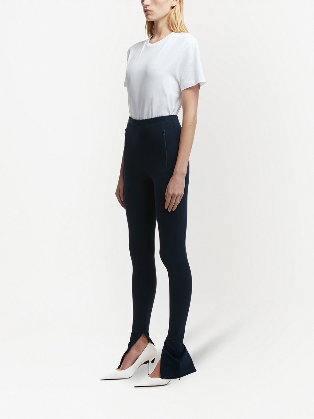 high-rise ankle-zip leggings - 2
