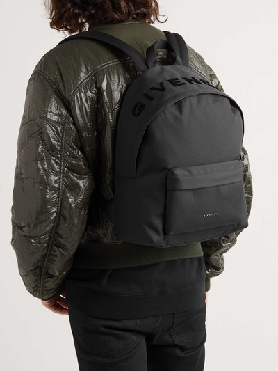 Givenchy Essential U Logo-Flocked Nylon Backpack outlook