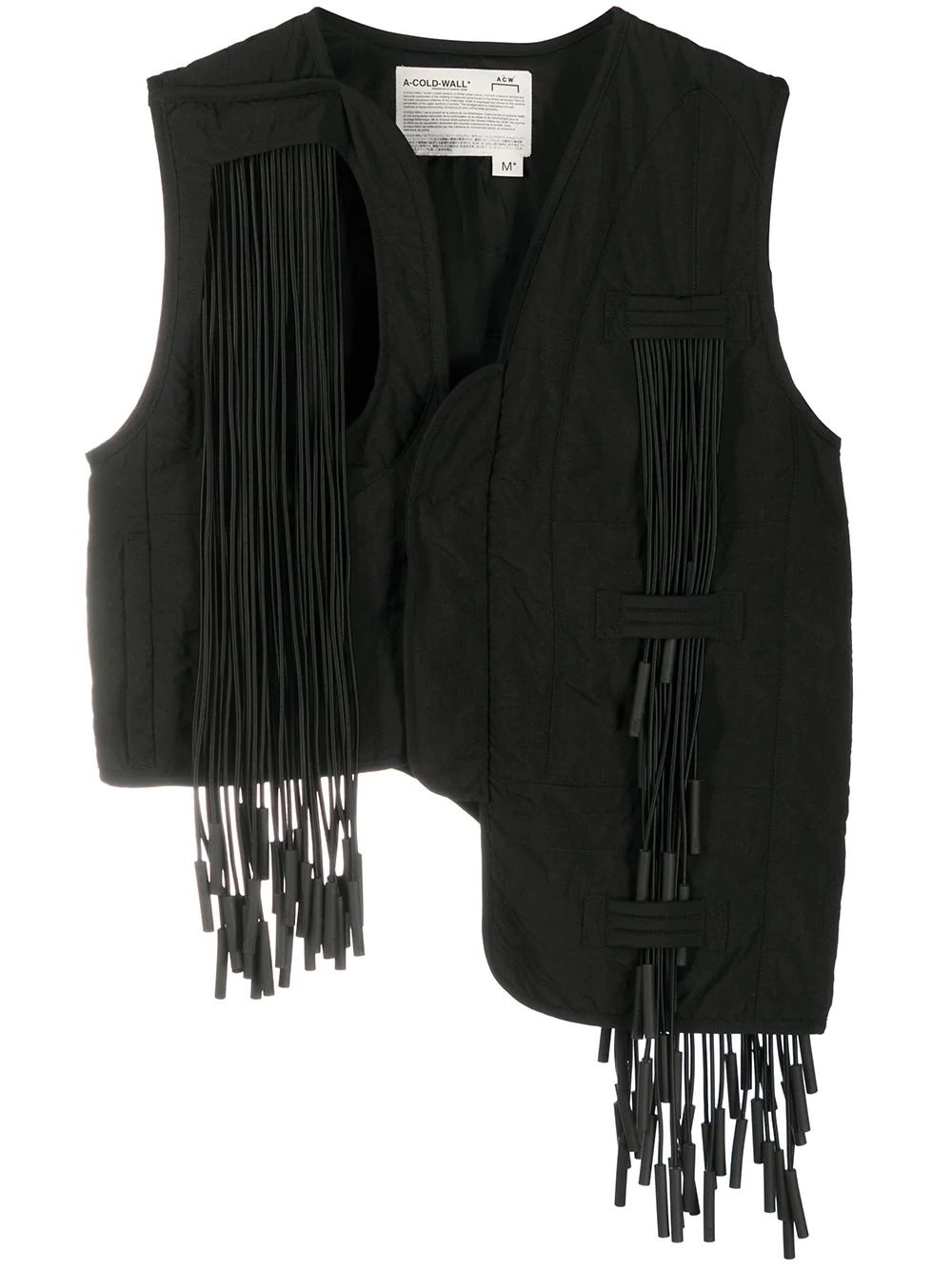 asymmetric padded gilet - 1