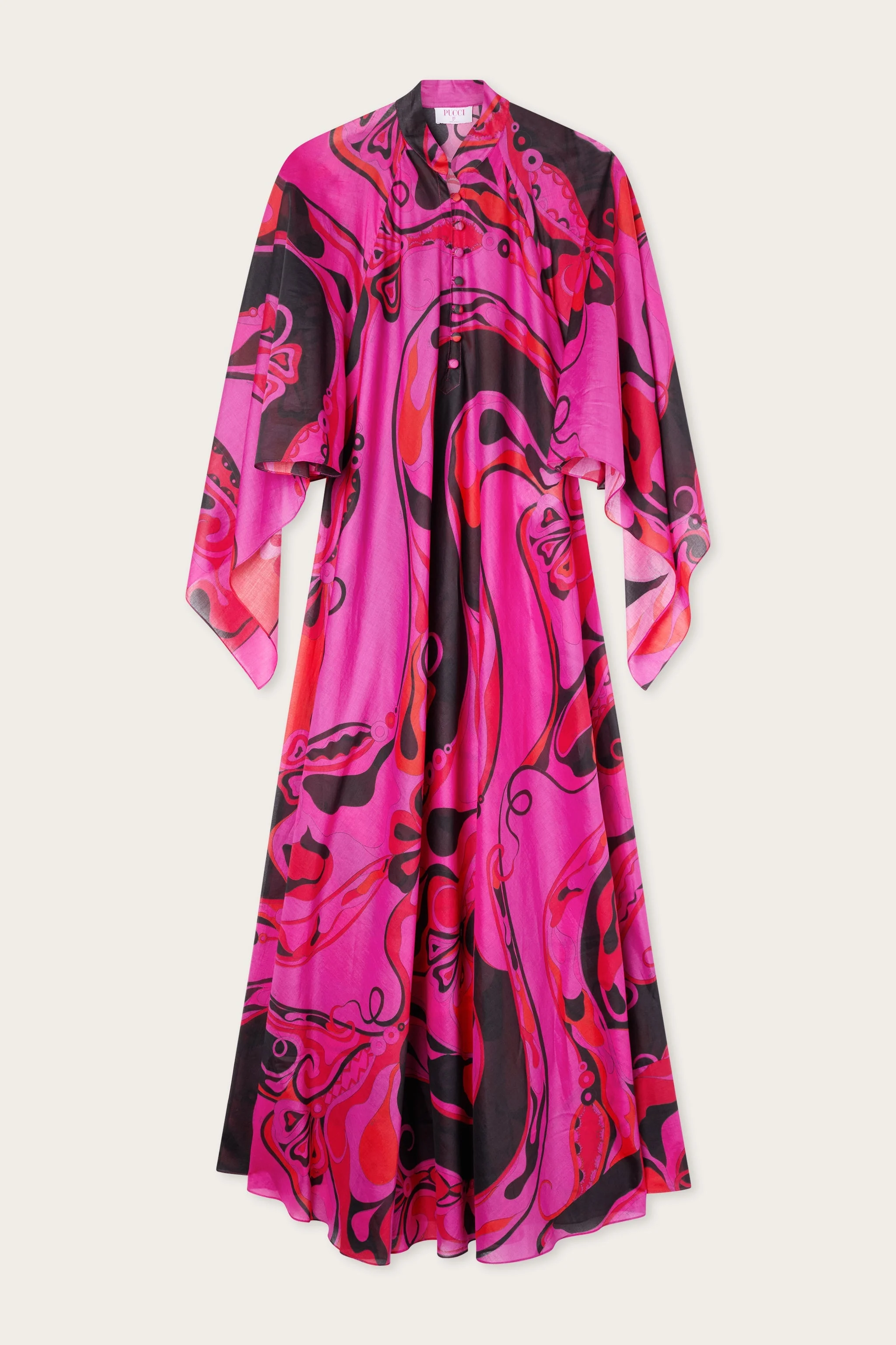 ORCHIDEE PRINT COTTON KAFTAN - 1