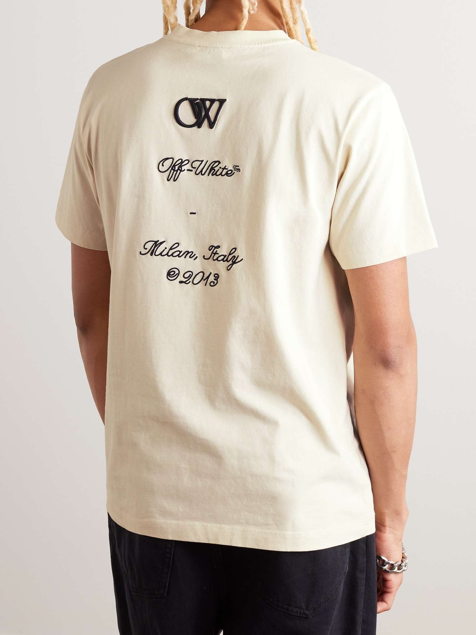Logo-Embroidered Cotton-Jersey T-Shirt - 3