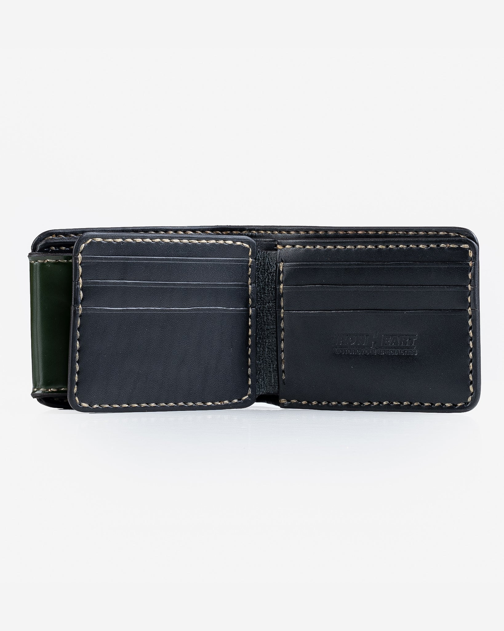 IHG-01-GRN Small Shell Cordovan Wallet - Green - 6