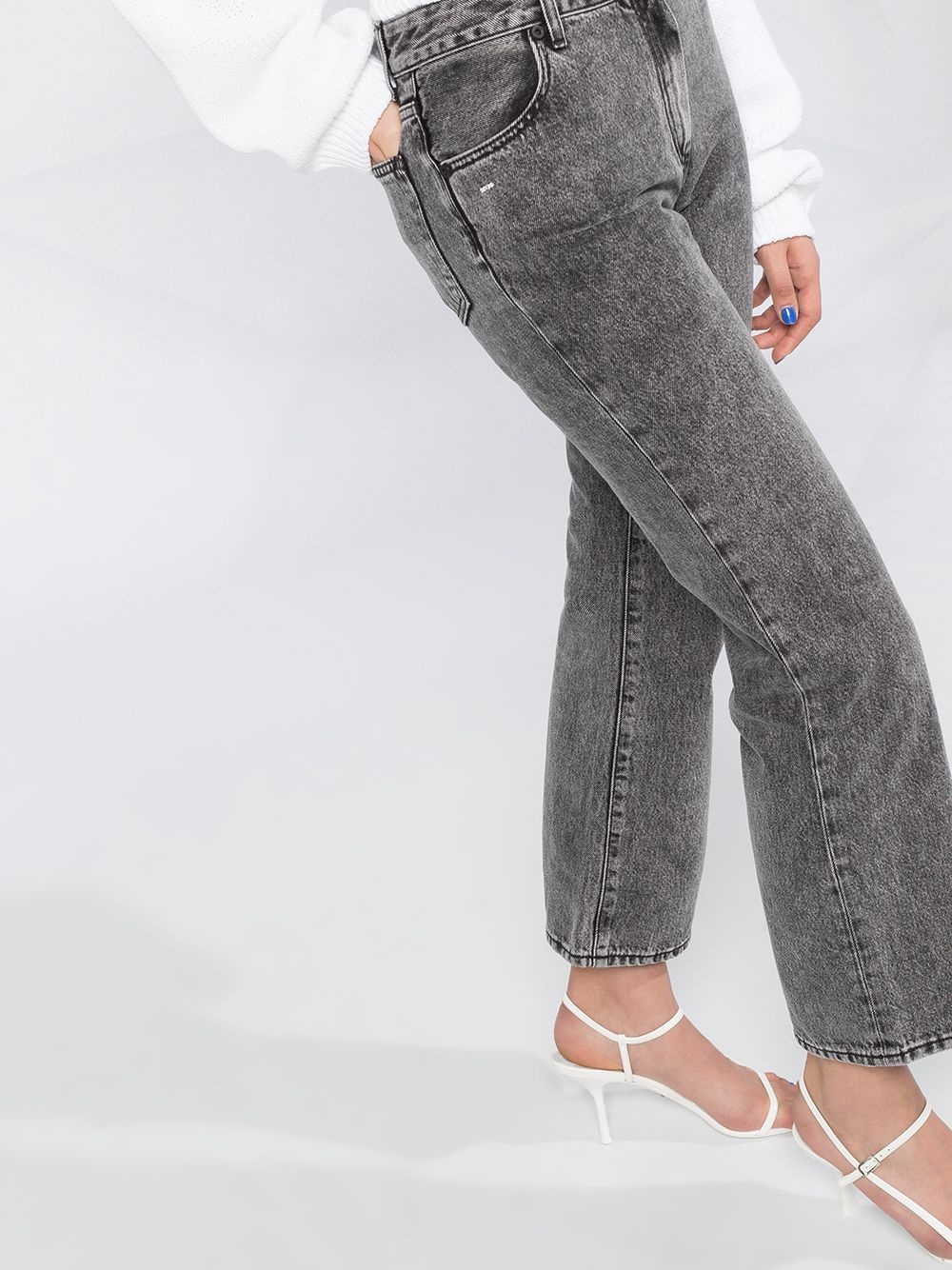 cropped leg mid-rise jeans - 5