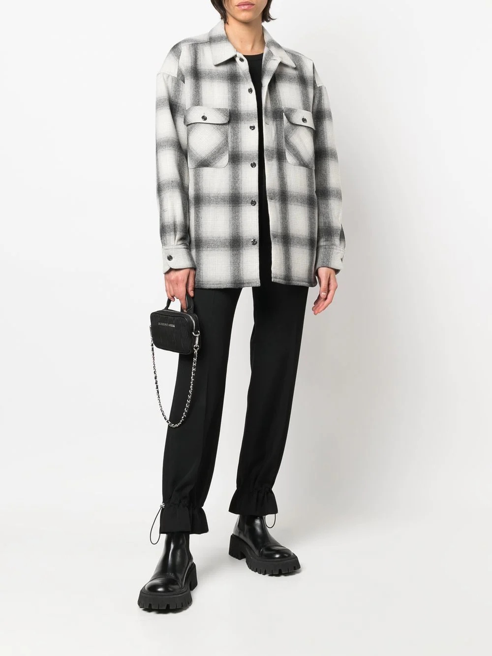 El Barrio plaid-print shirt jacket - 3