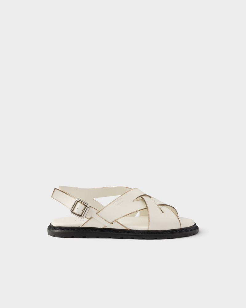 Antiqued leather sandals 2