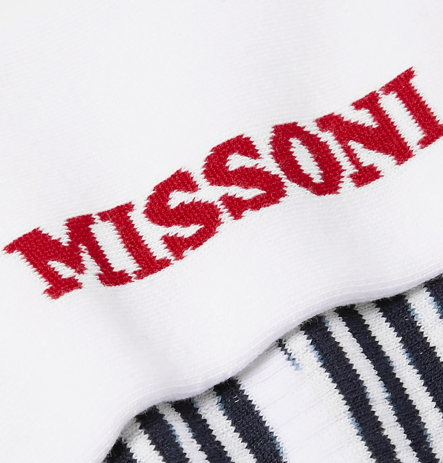 Striped Logo-Jacquard Loopback Stretch Cotton-Blend Socks - 2