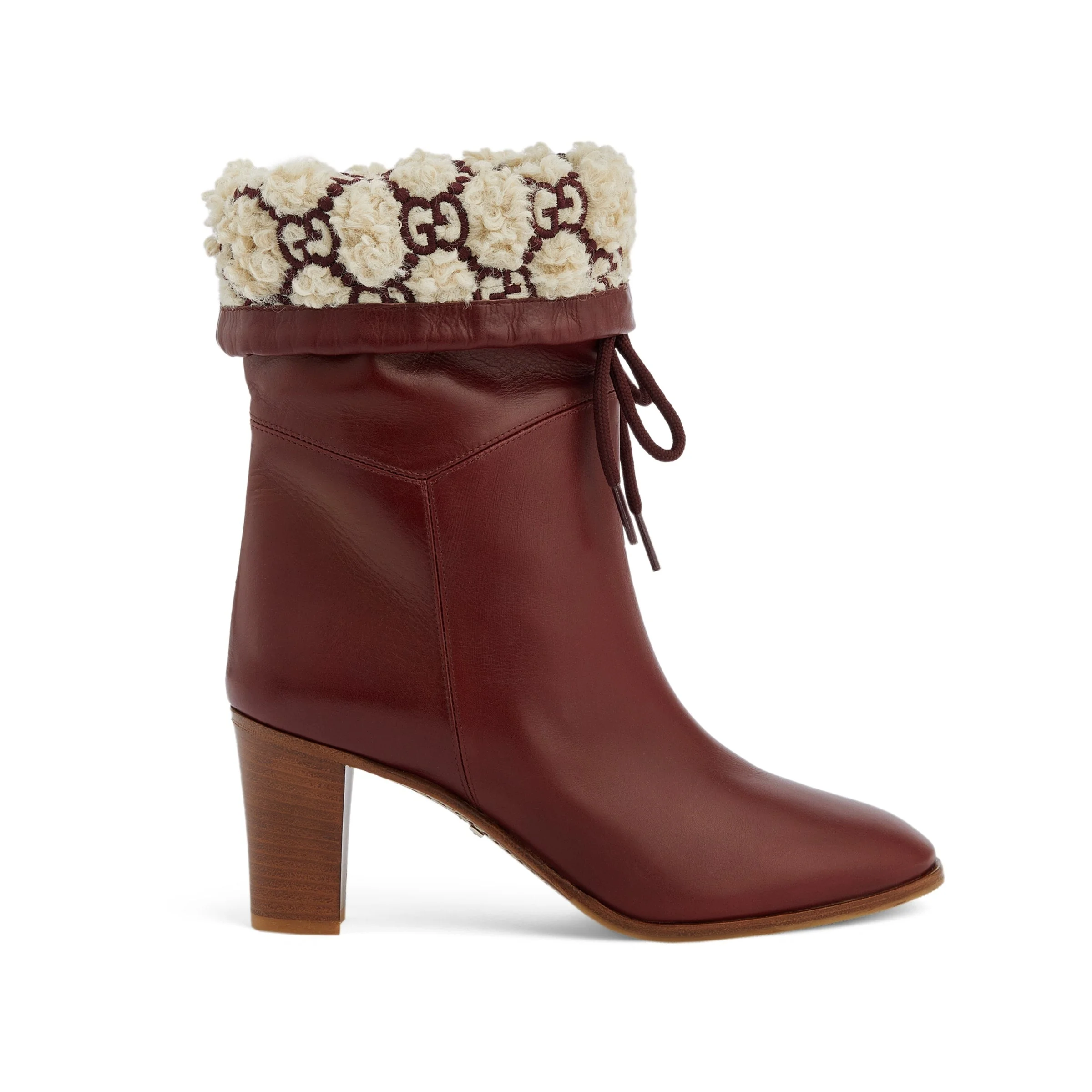 Gucci GG Shearling Effect Leather Boots - 1