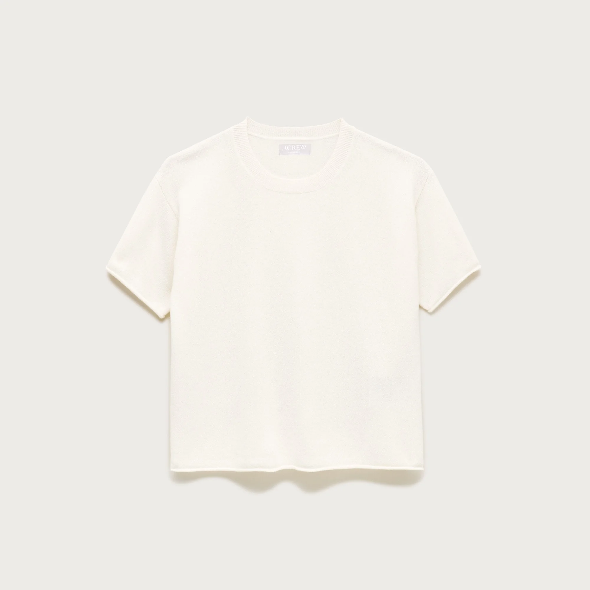 Rolled cashmere relaxed sweater-tee - 1