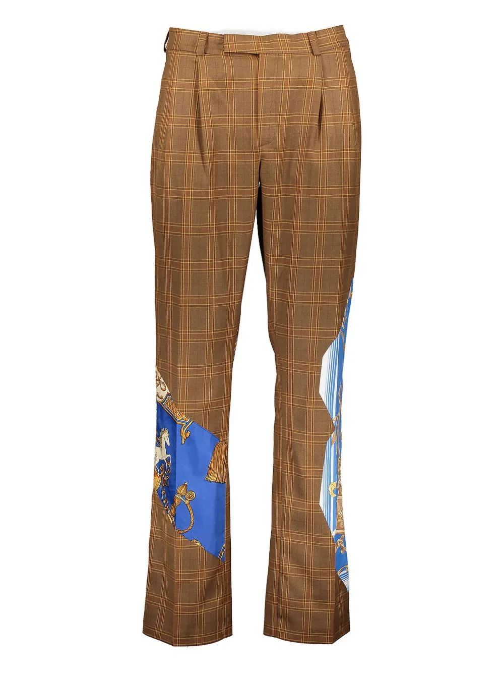 Grandad check-pattern trousers - 1