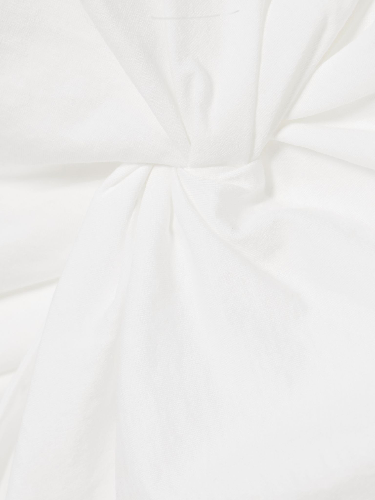 Twist-front Pima cotton blouse White - 5
