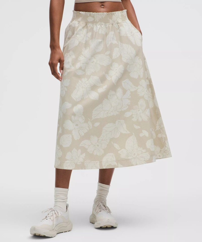 lululemon Stretch Woven Ruffle-Waist Midi Skirt outlook