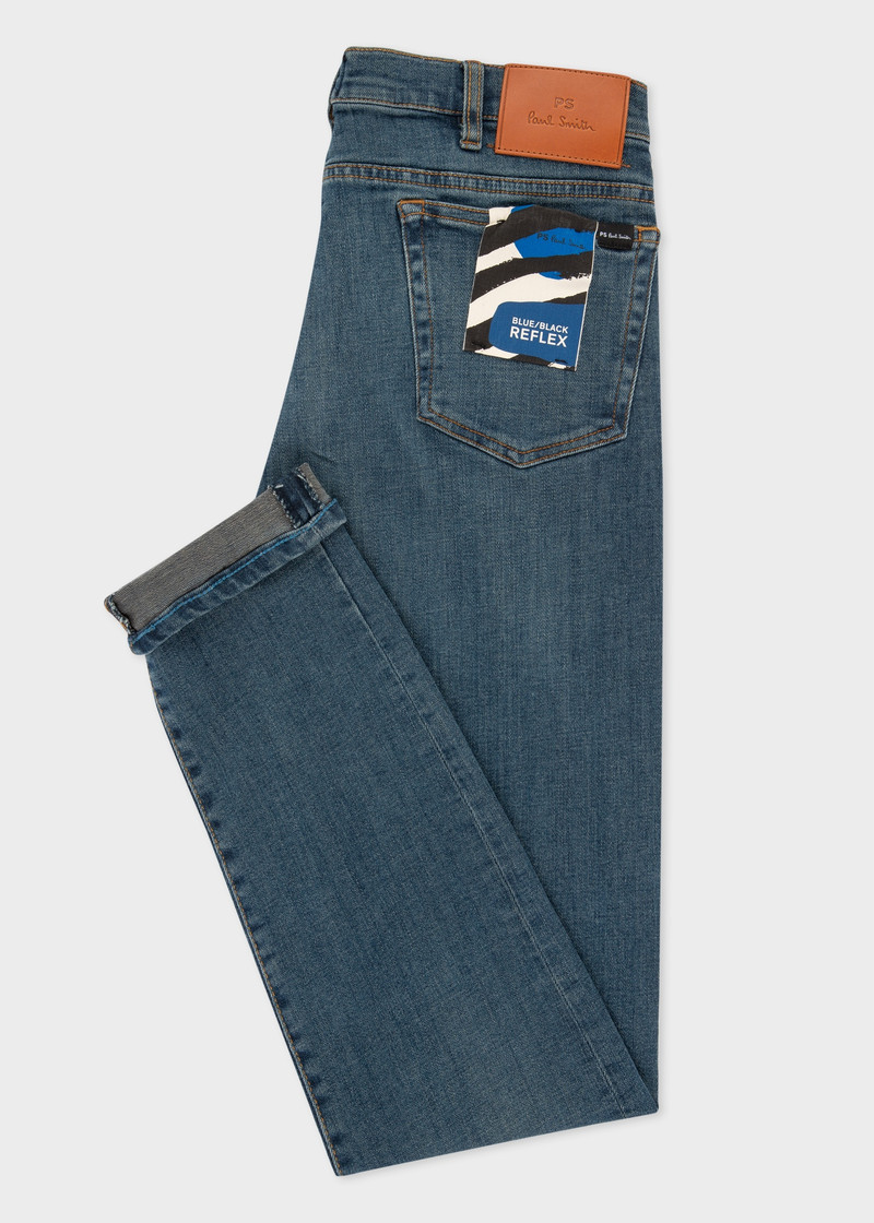 Slim-Fit Mid-Wash Cotton-Blend Stretch Jeans 3