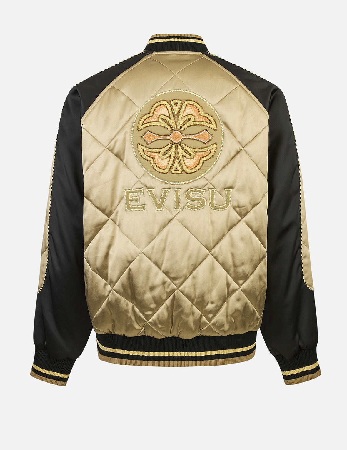 Kamon Beading Embroidery　Relax Fit Padded Souvenir Jacket - 2