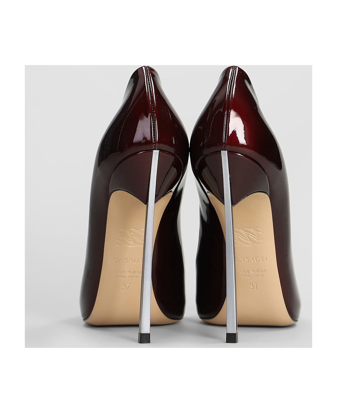 Blade Pumps In Bordeaux Patent Leather - 4