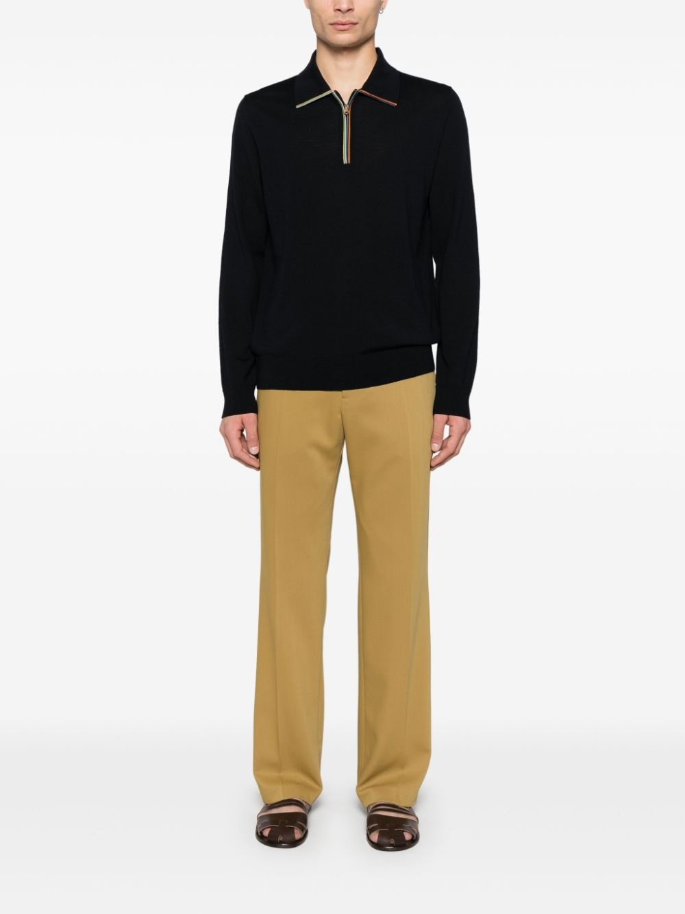 Artist-stripe detailed polo shirt - 2
