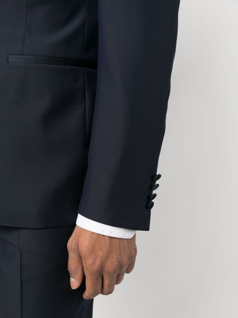 single-breasted wool dinner suit - 5