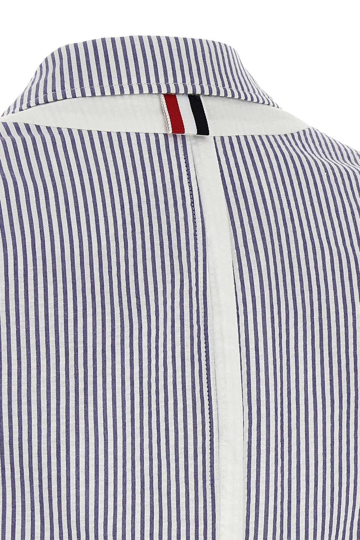 Thom Browne Women Single-Breasted Seersucker Blazer - 5