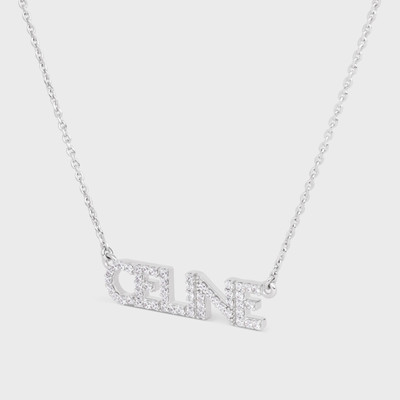 CELINE Celine Monochroms Strass Necklace in Brass with Rhodium Finish and Crystals outlook