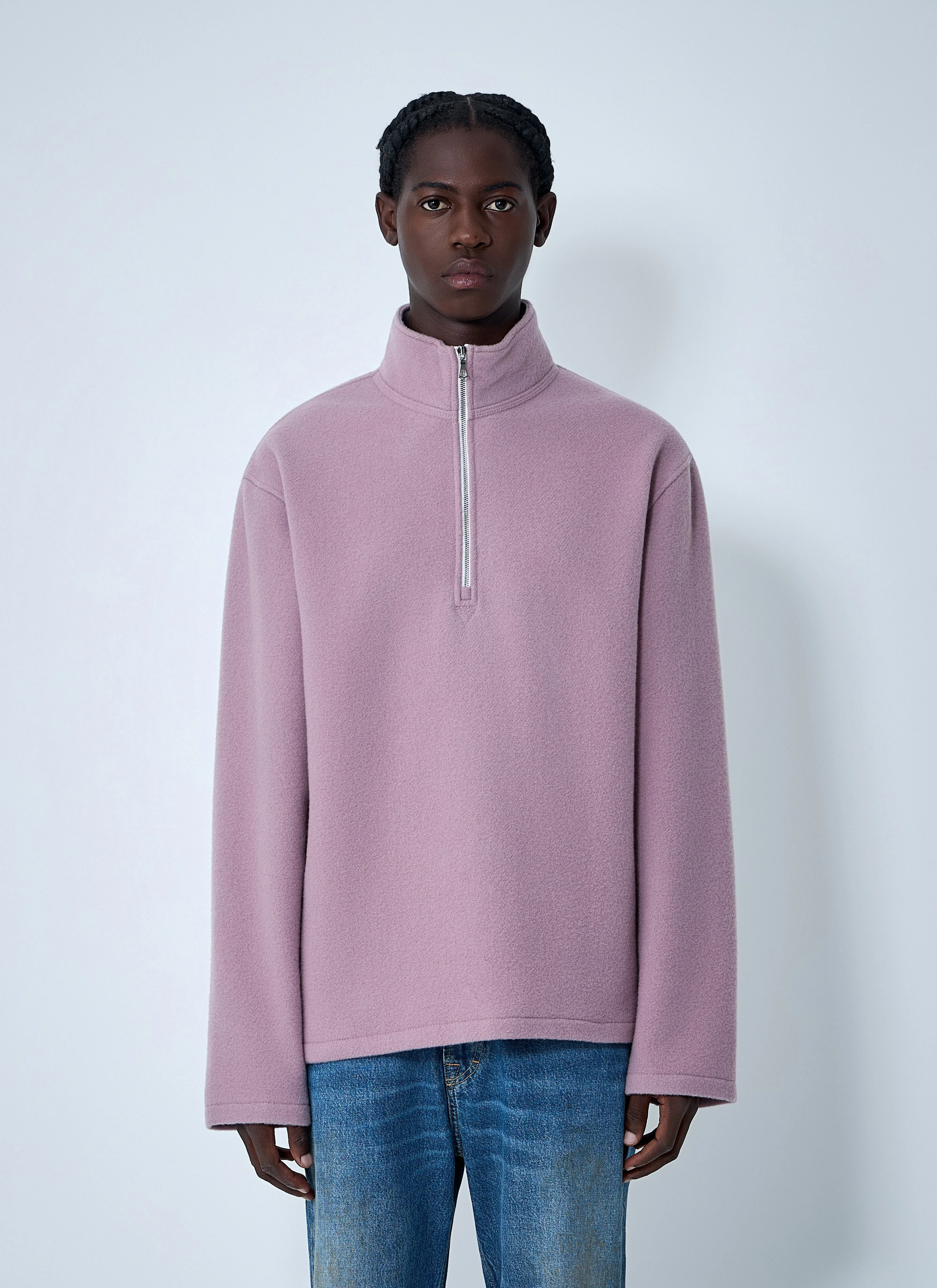 Rier Men Zip-Up Fleece Sweatshirt - 1