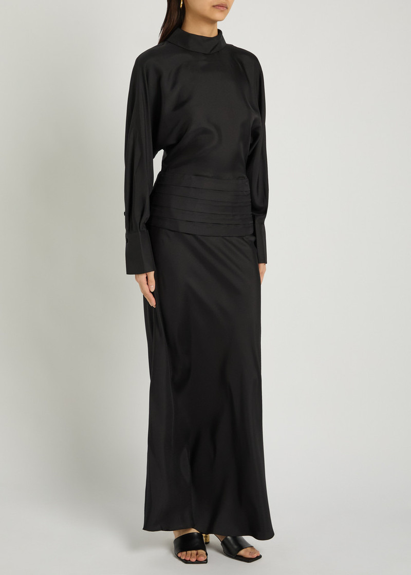 RÓHE Rohe Tuxedo-style Silk Midi Dress outlook