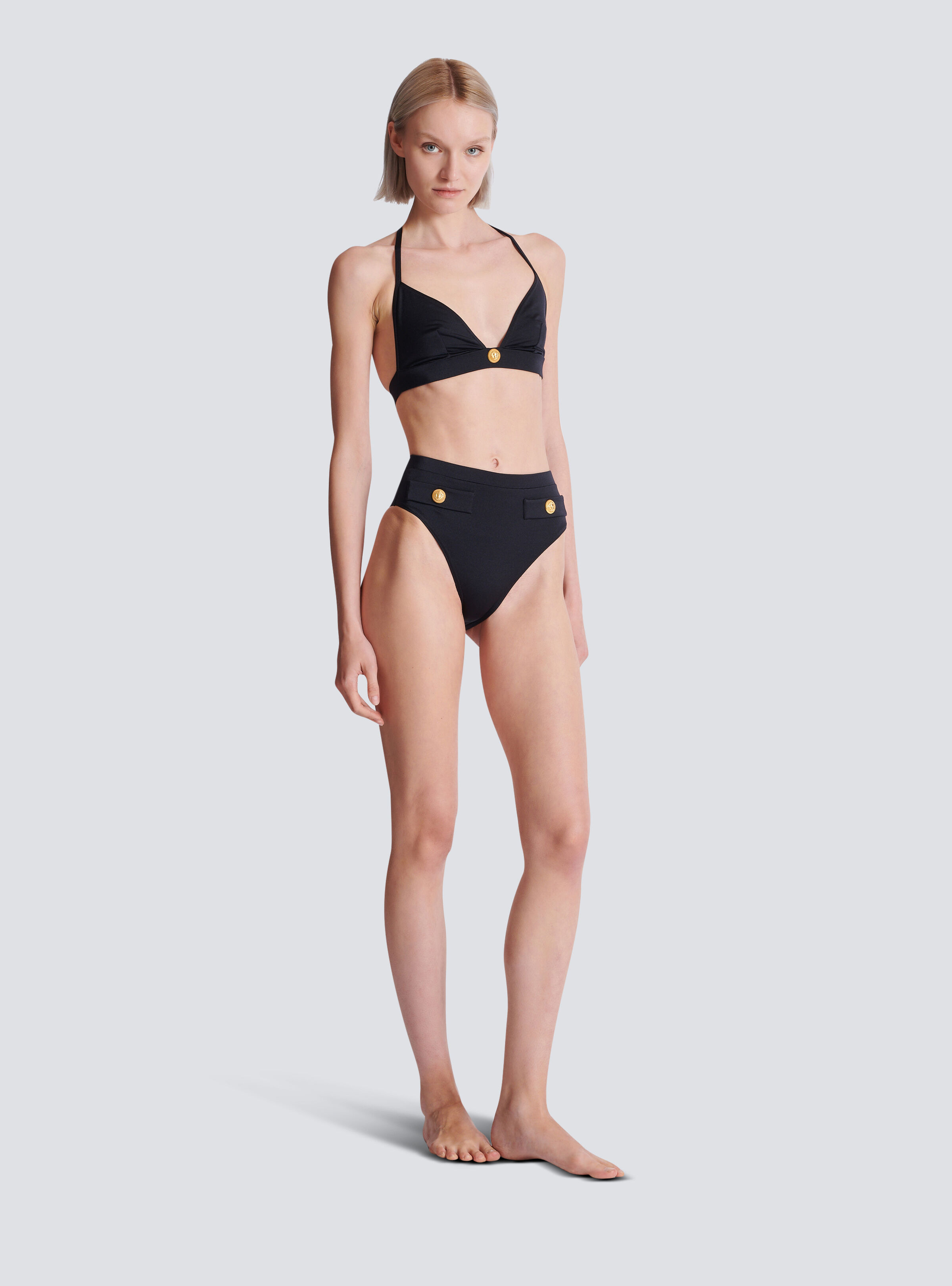 Two-piece swimsuit with buttons - 2