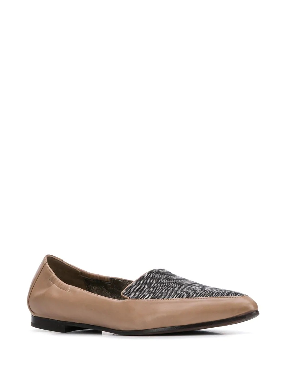 pointed leather loafers  - 2