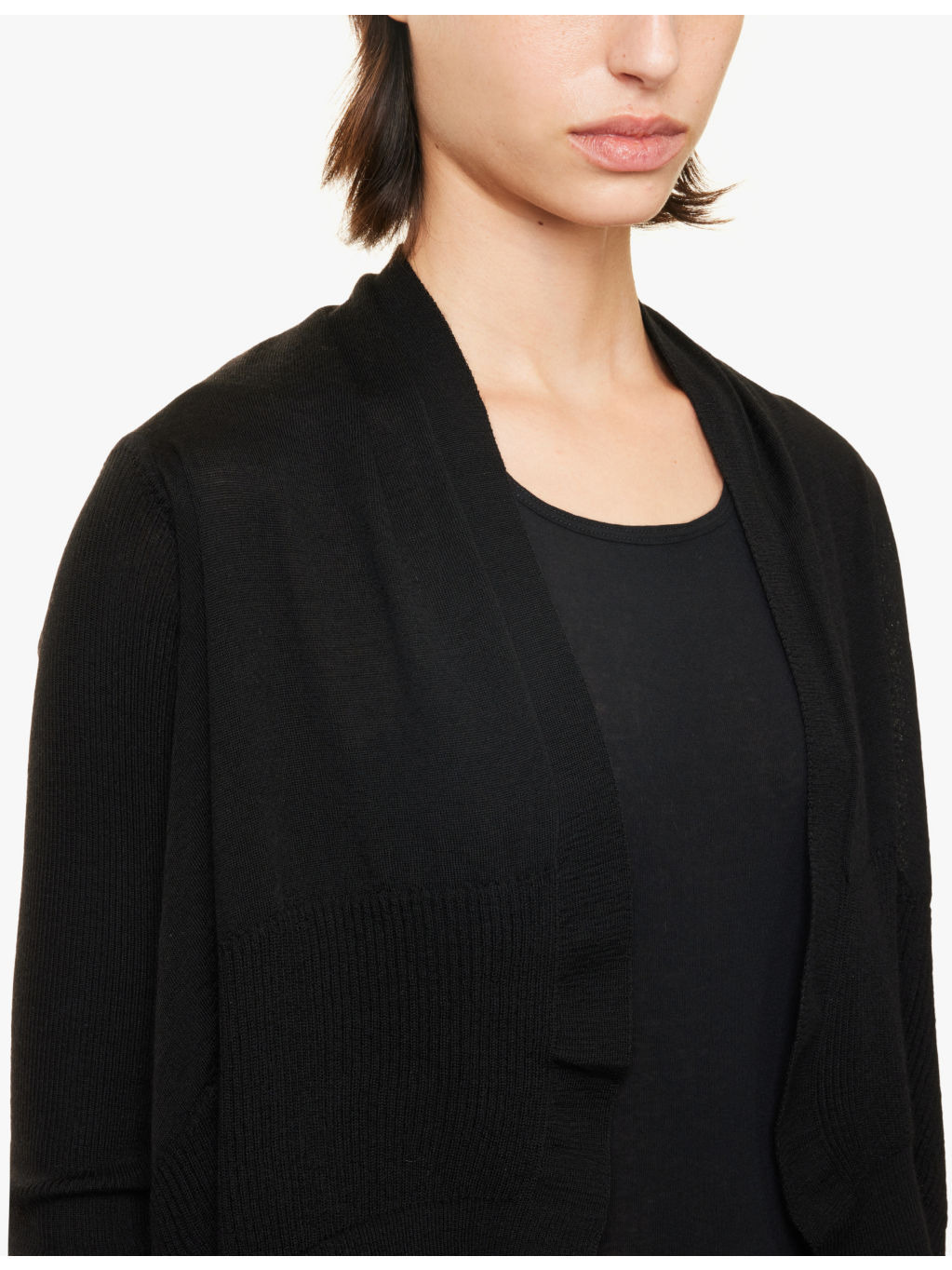 Wrap-front relaxed-fit wool cardigan - 5