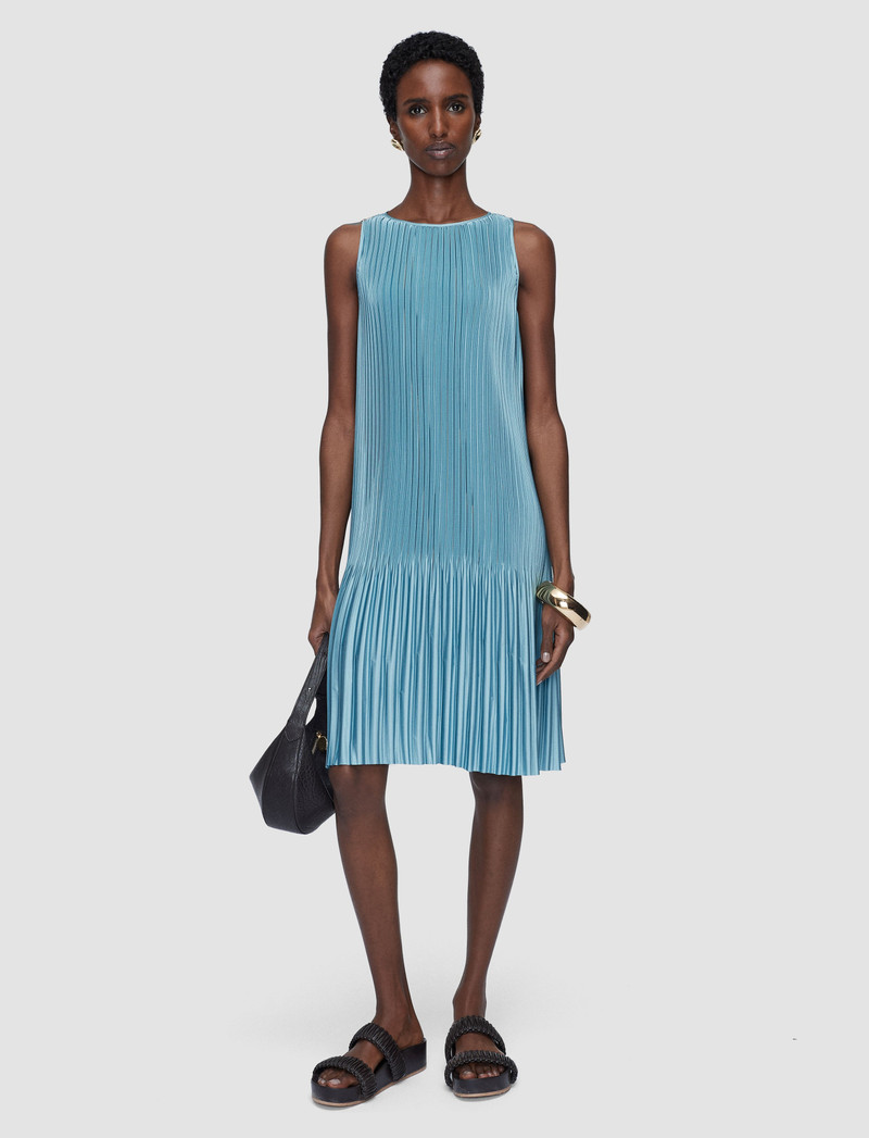 JOSEPH Rida Pleated Satin Dress outlook