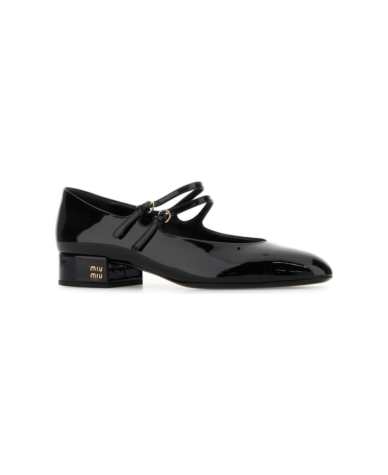 Black Leather Pumps - 2