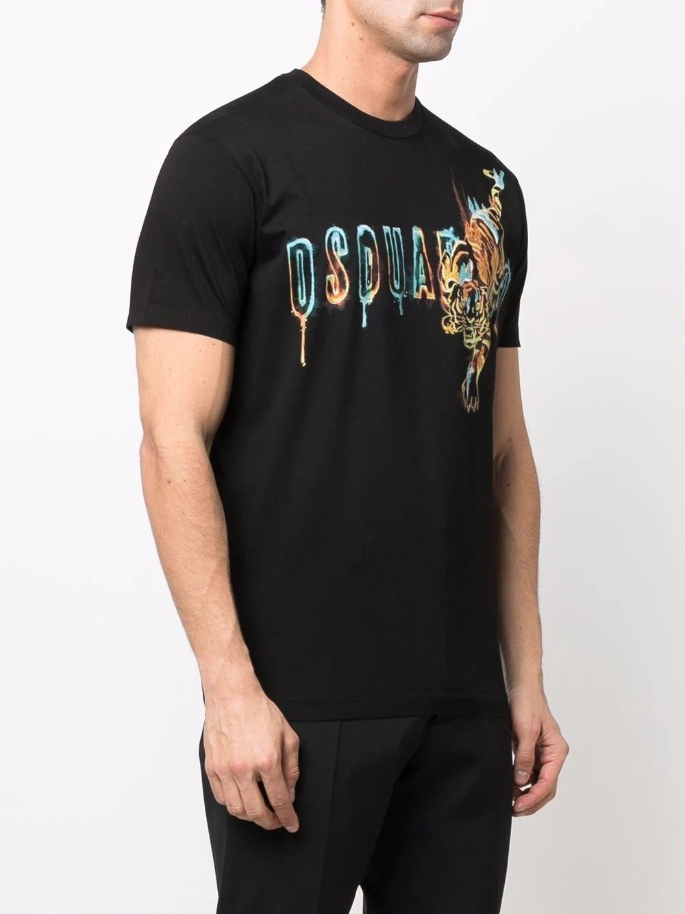 tiger logo-print cotton T-shirt - 3