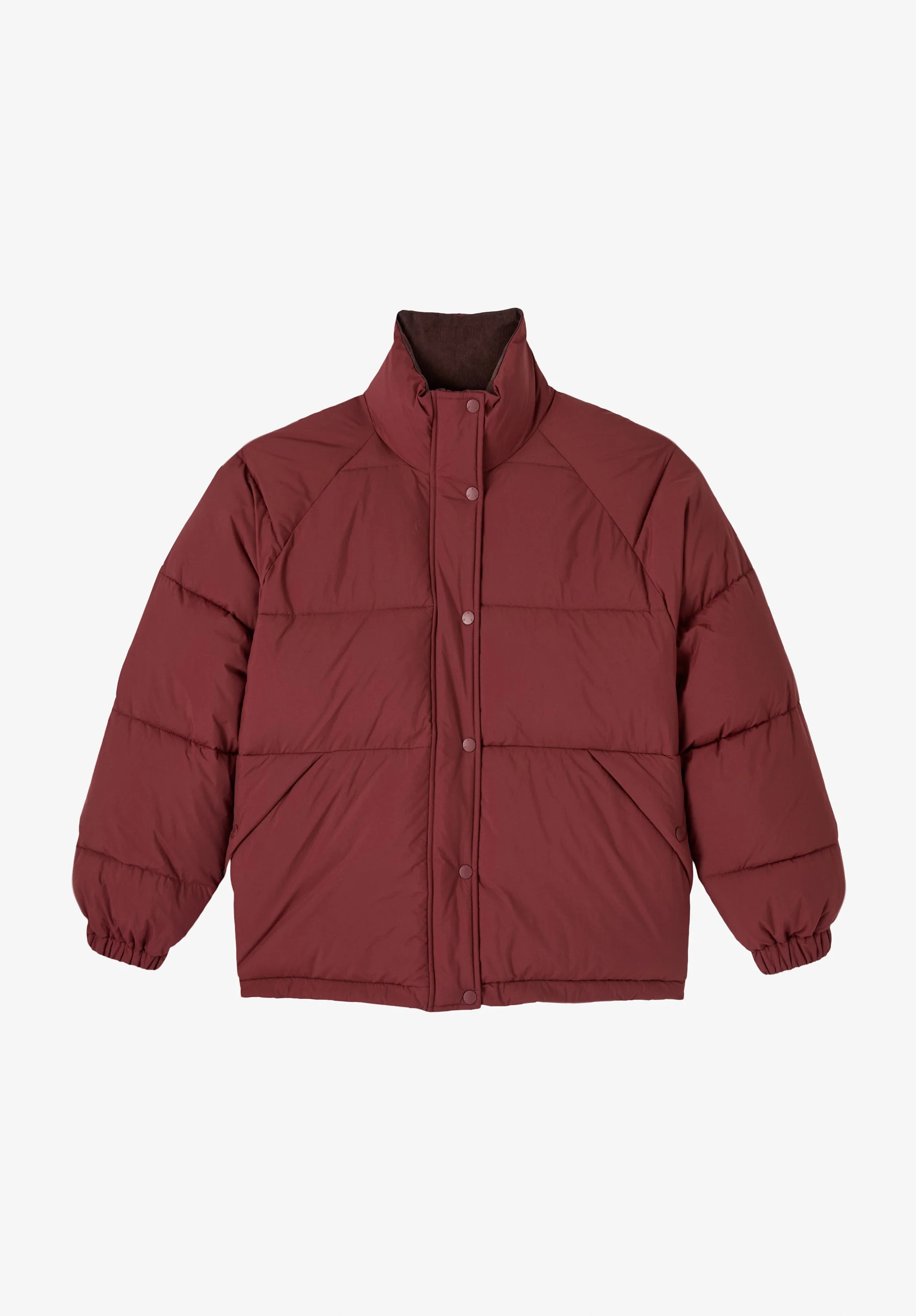 JULIE JACKET - BURGUNDY WATER-REPELLENT PUFFER JACKET - 1