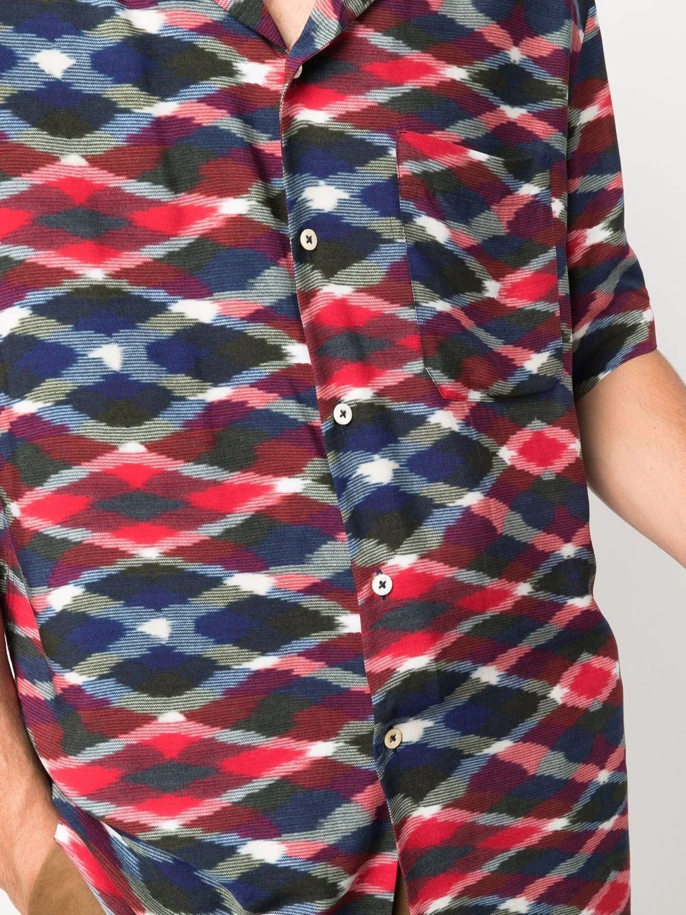 geometric-print short-sleeved shirt - 5