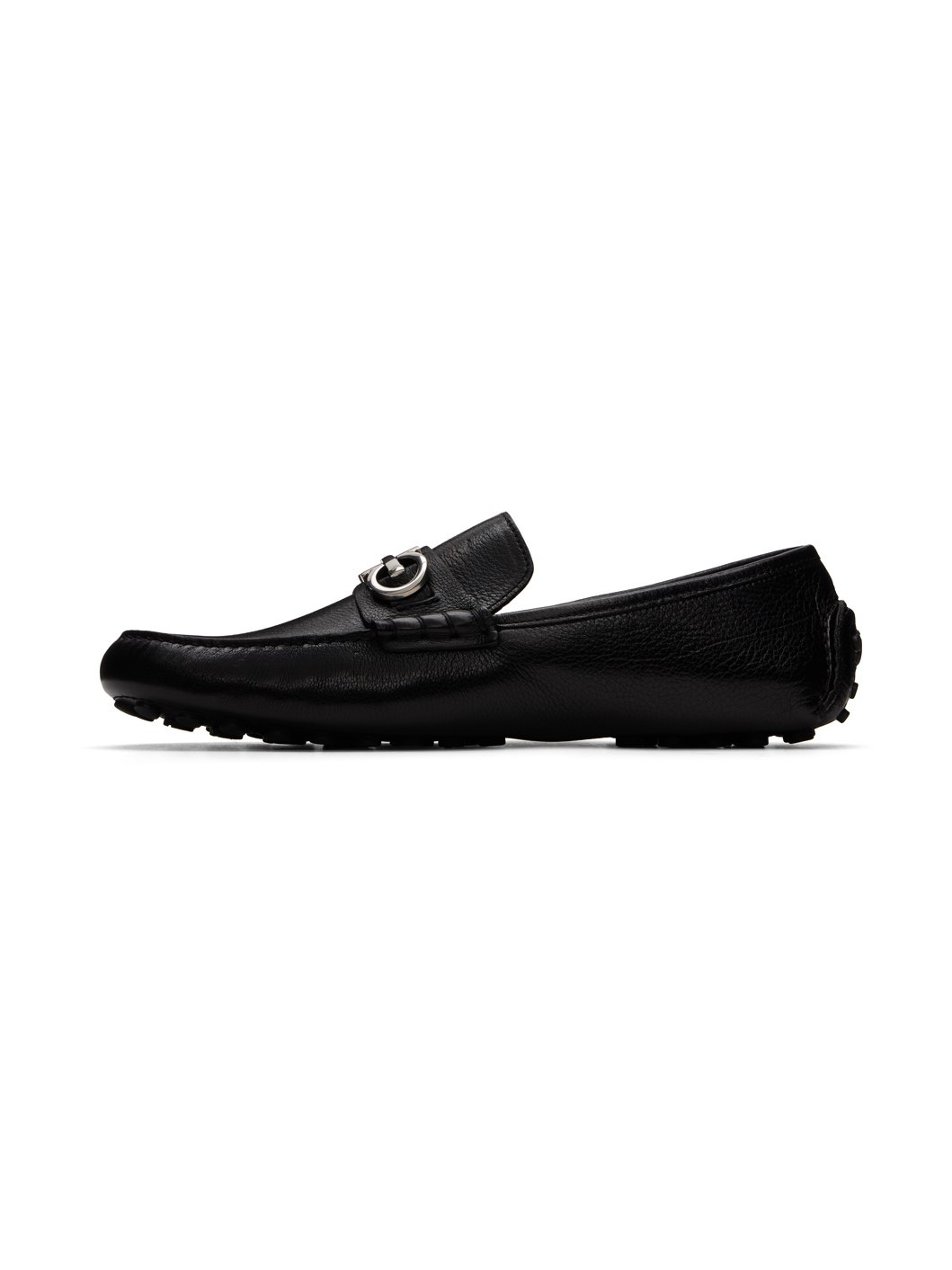 Black Gancini Ornament Loafers - 3