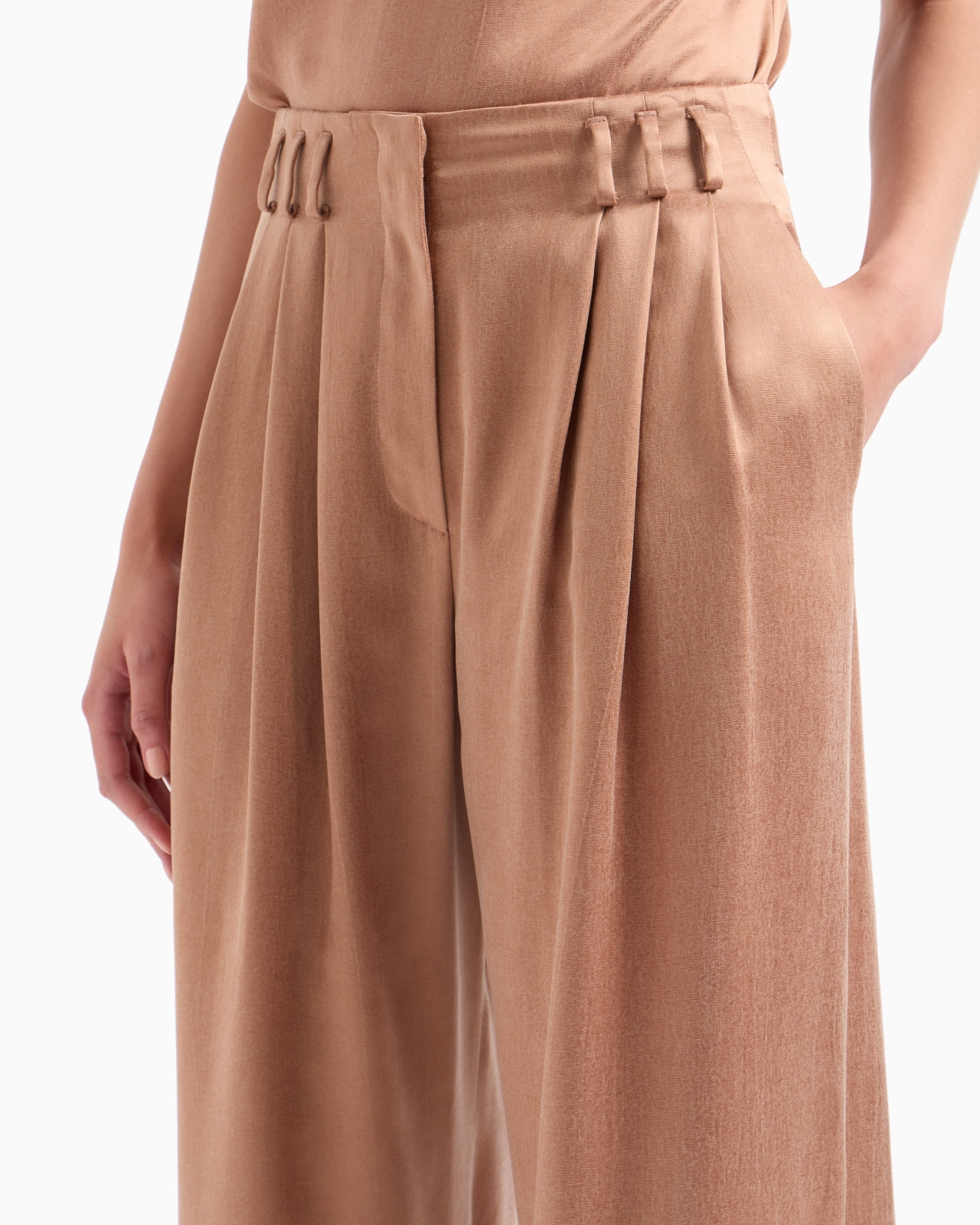 WIDE-LEG VISCOSE AND CUPRO TROUSERS - 5