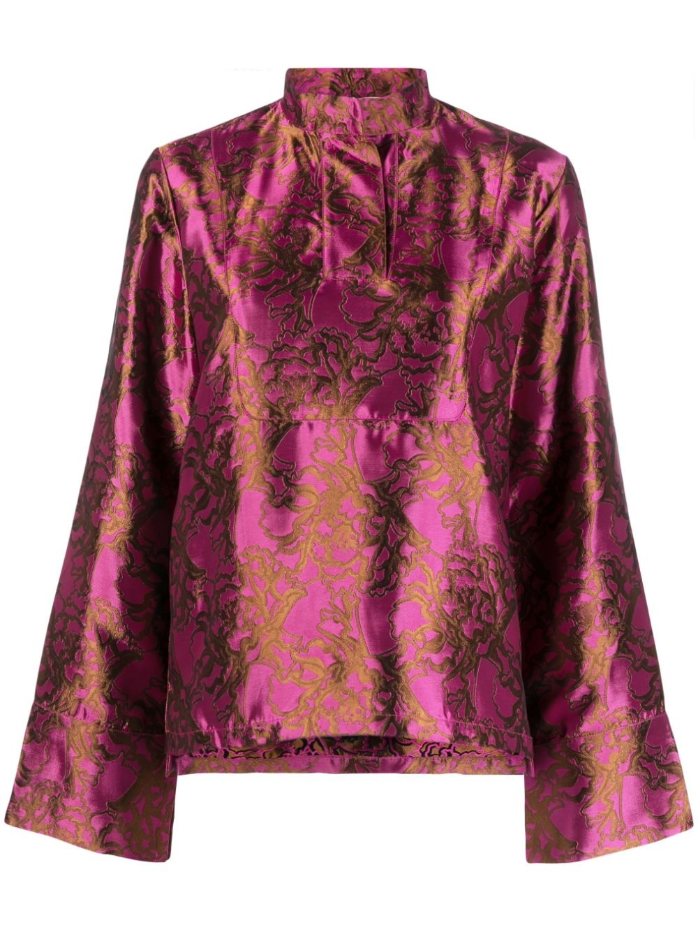 Paavo jacquard satin shirt - 1