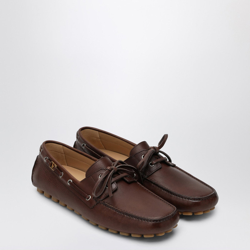 Valentino Brown leather moccasin driver Fantaway outlook