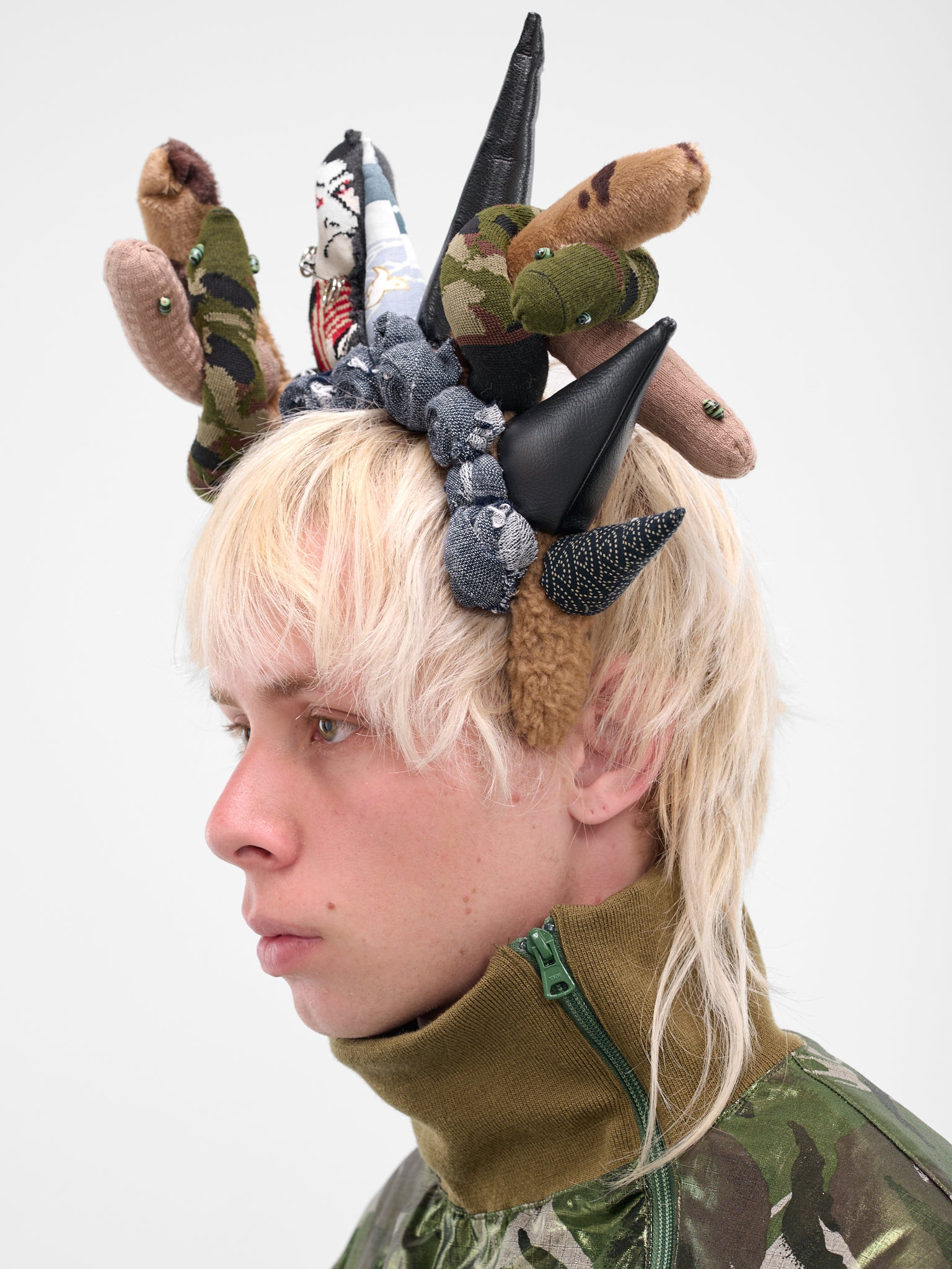 Punk Spiked Plush Headband - 2