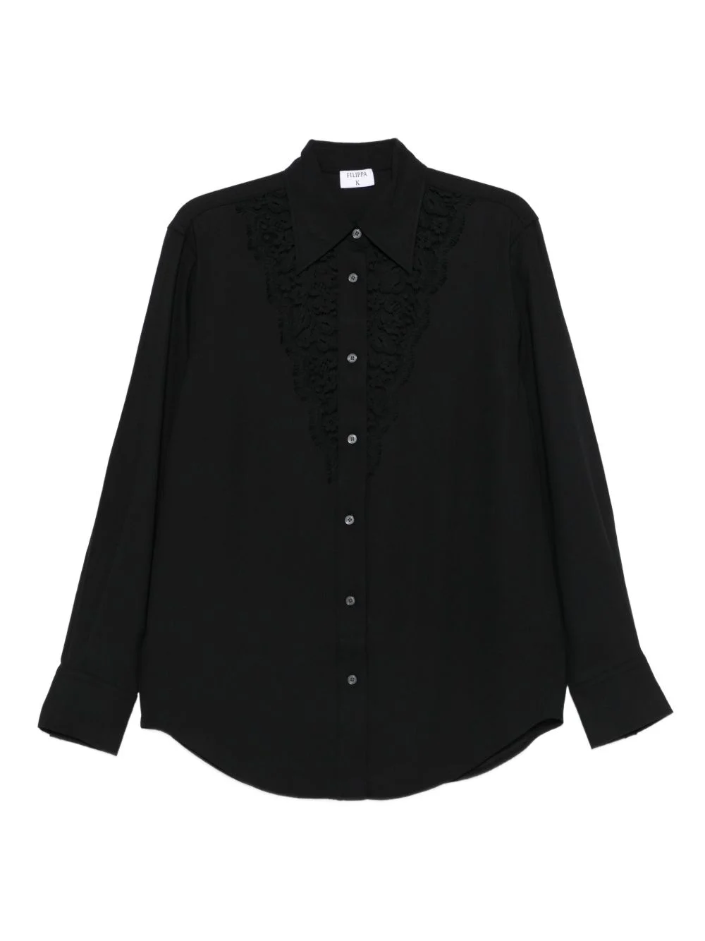 lace-detail shirt - 1