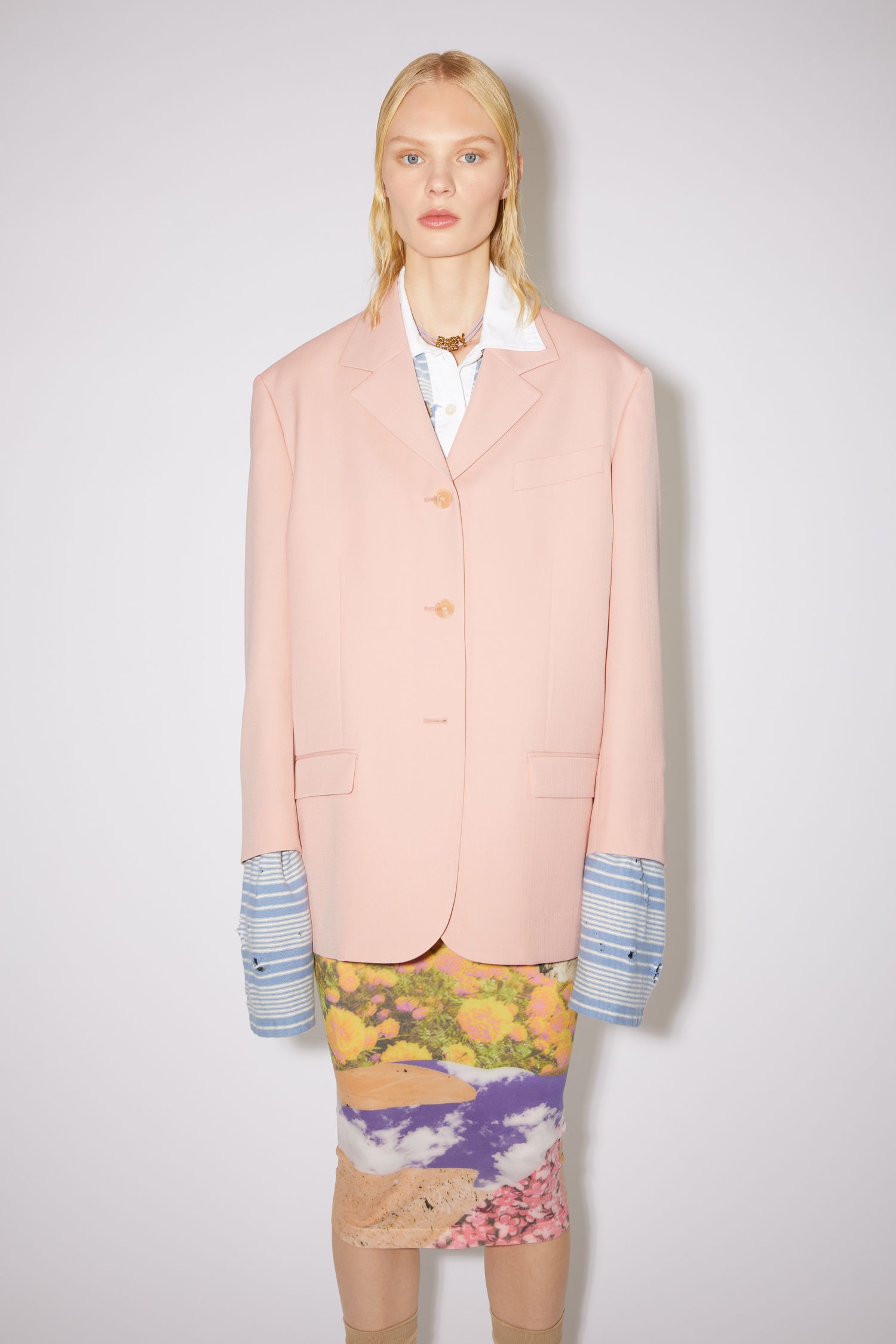 Tailored suit jacket - Powder pink - 4