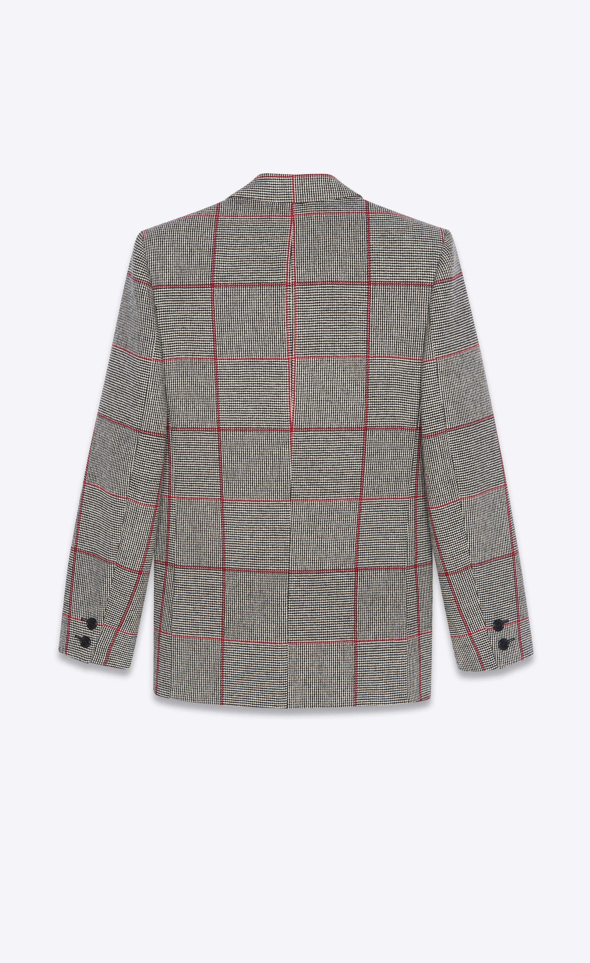 single-breasted jacket in prince of wales tweed - 2