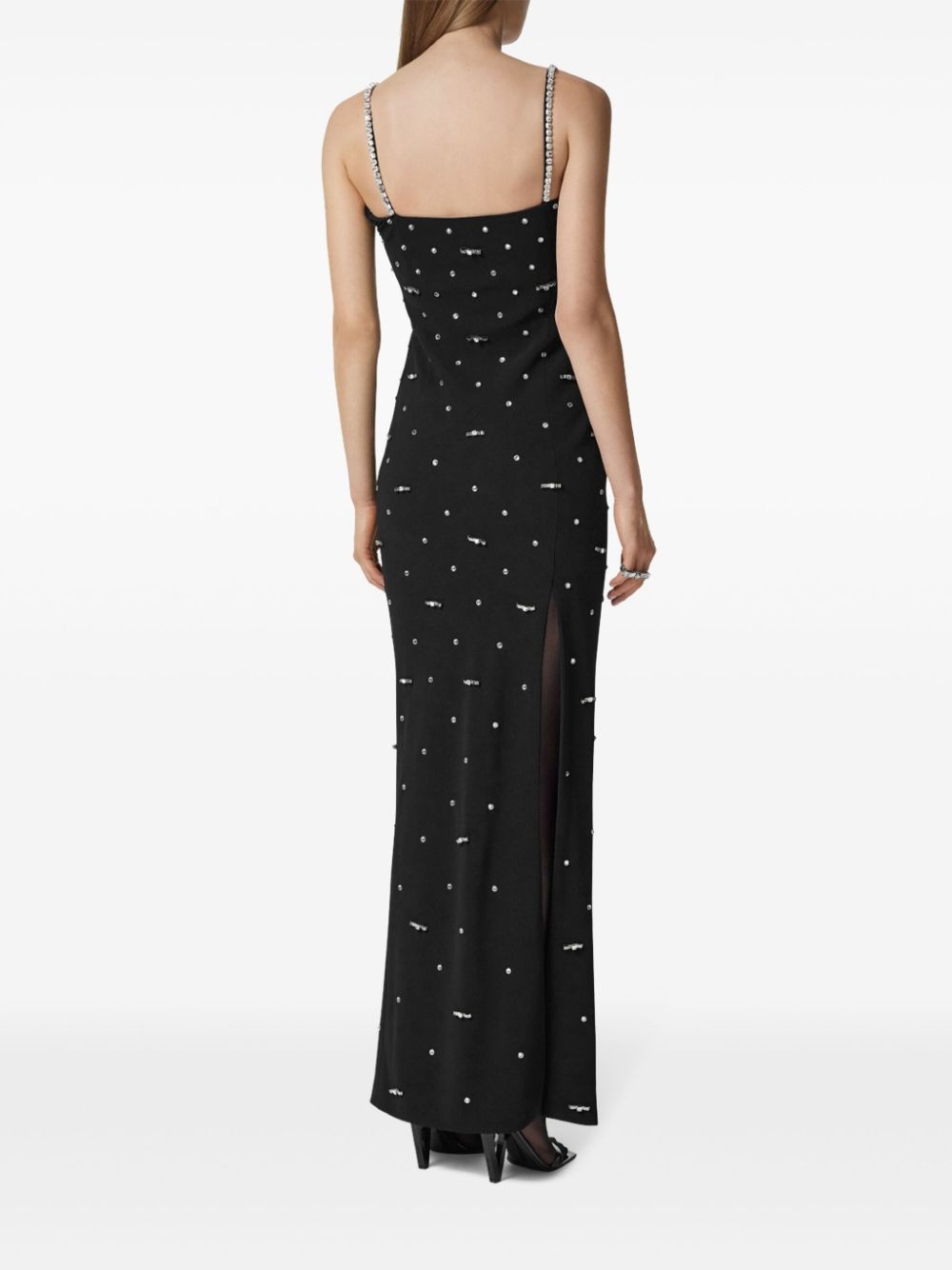 crystal-embellished gown - 4