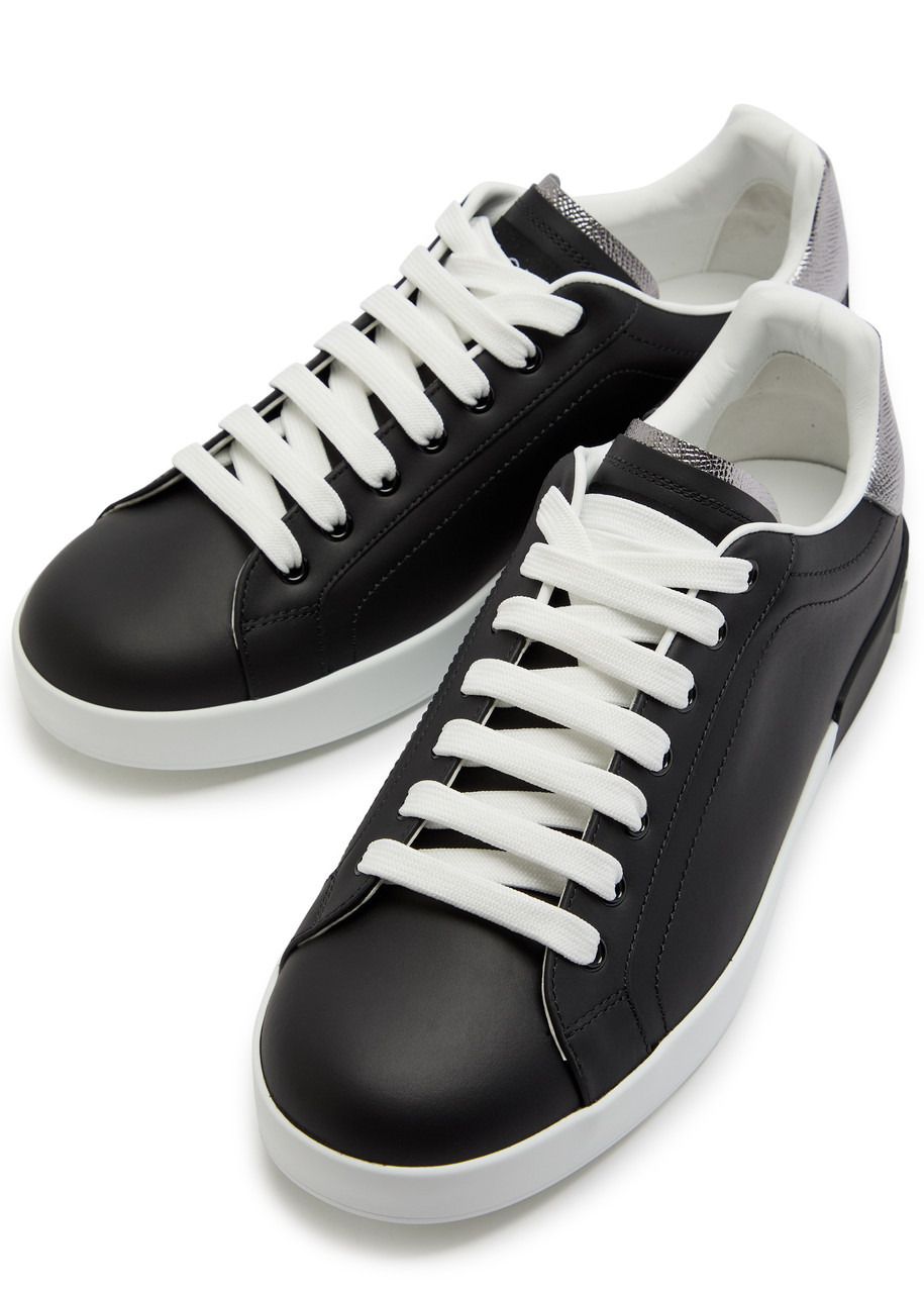 Dolce & Gabbana Portofino Panelled Leather Sneakers - 3
