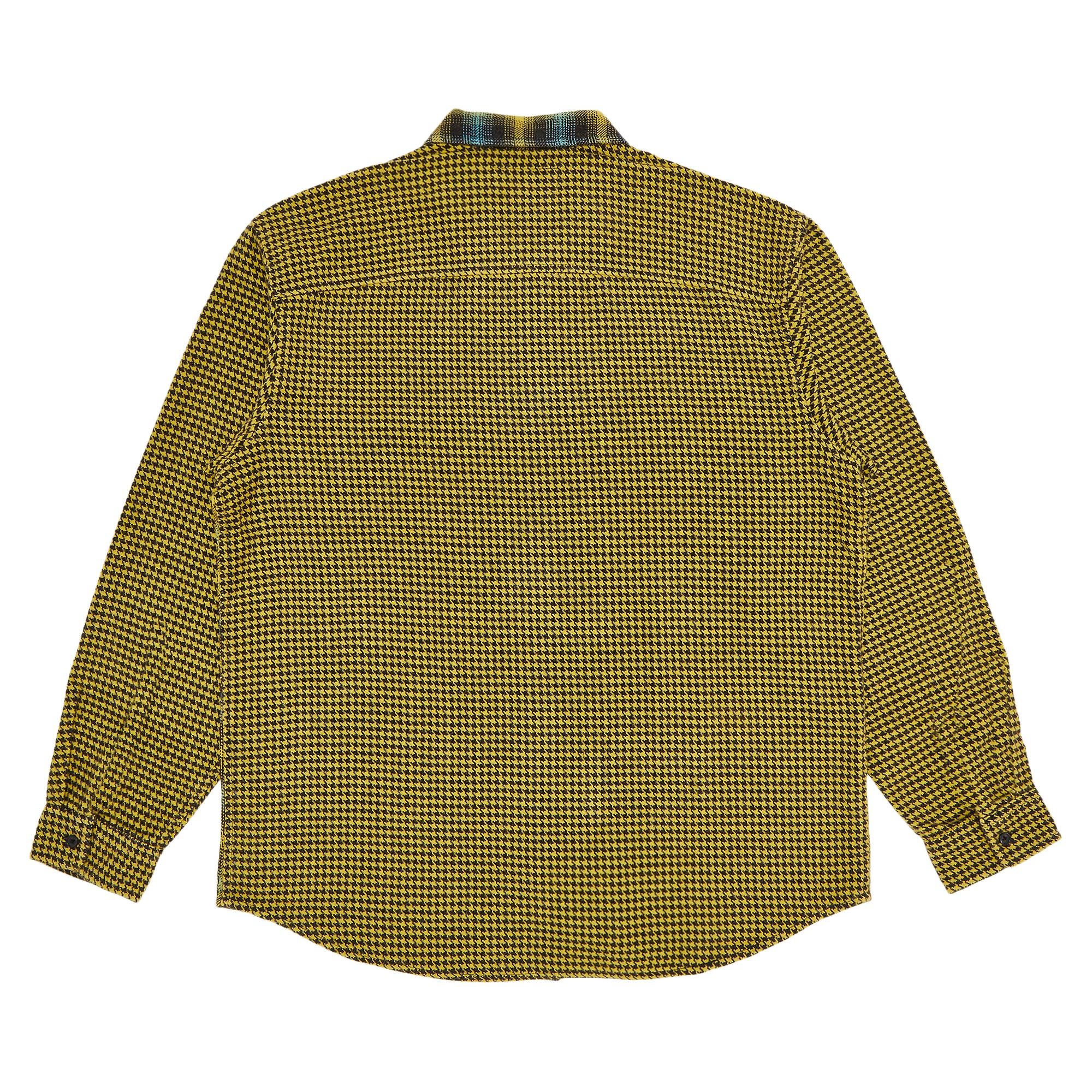 Supreme Houndstooth Plaid Flannel Shirt 'Yellow' - 2
