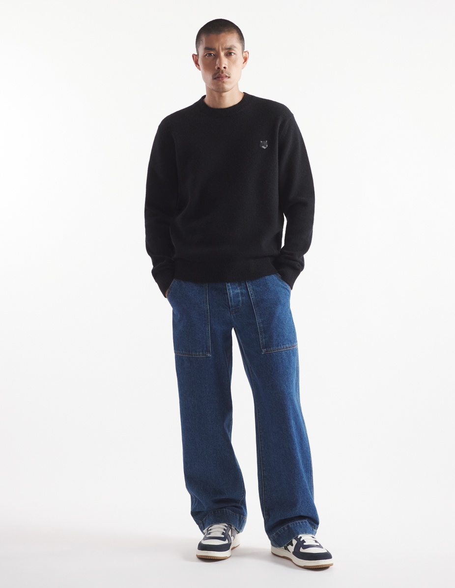 BOLD FOX HEAD PATCH REGULAR JUMPER IN LAMBSWOOL - 2