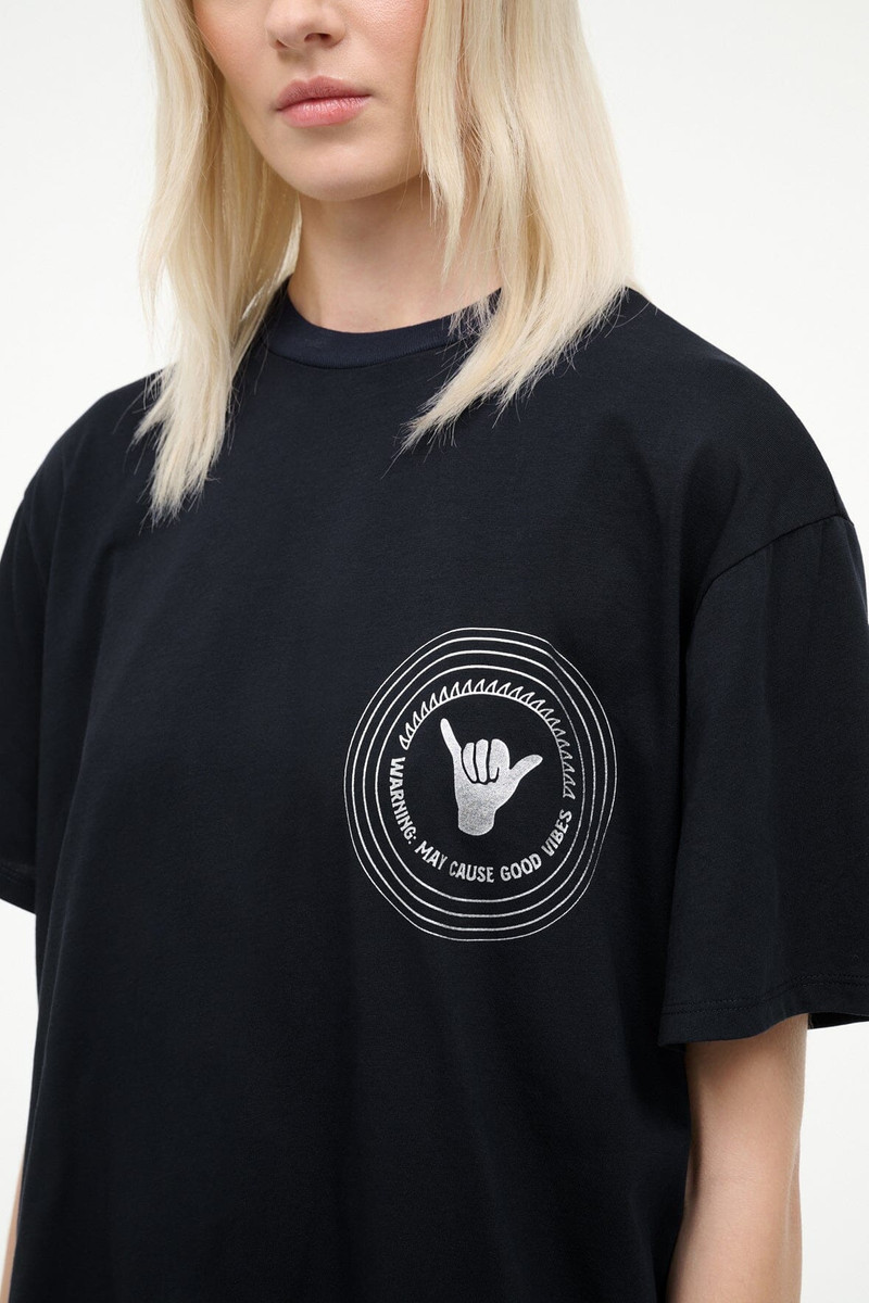 STAUD NEWPORT OVERSIZED TEE GOOD VIBES 3