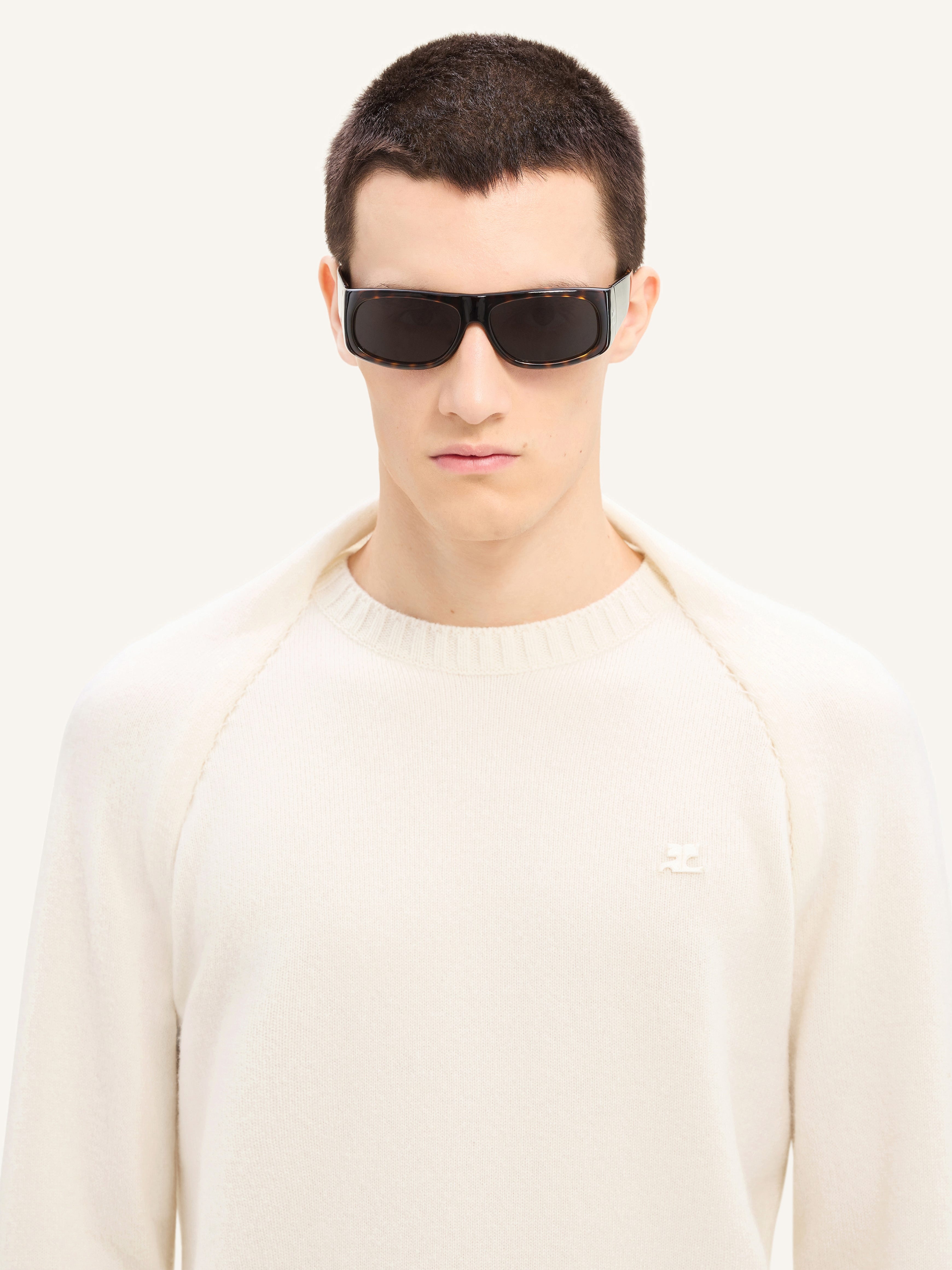 WOOL SWEATER WITH DRAP BEHIND THE BACK - 6