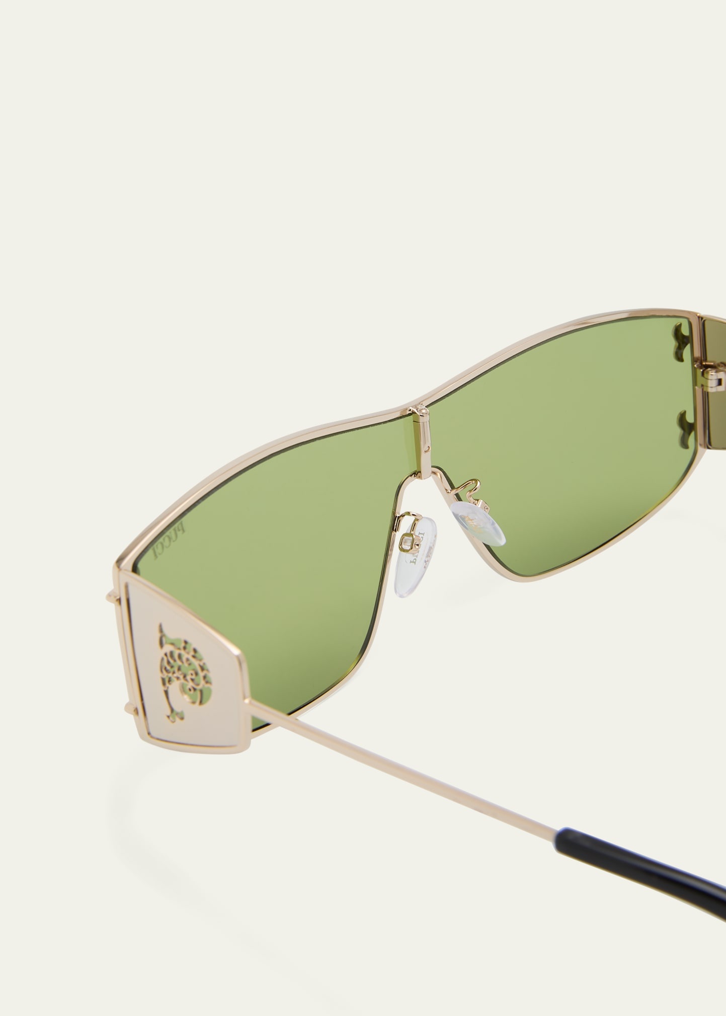 Metal & Acetate Shield Sunglasses - 5